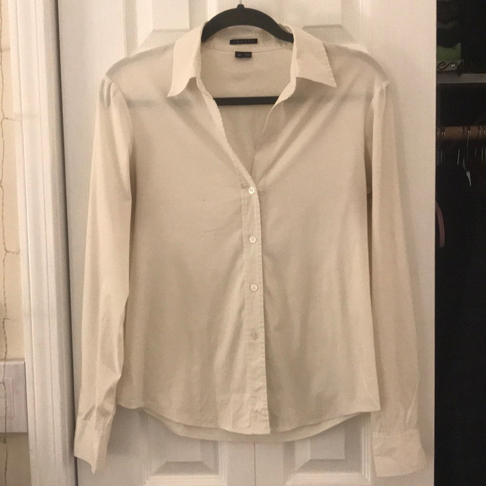 ✨THEORY WOMAN WHITE DRESS SHIRT✨